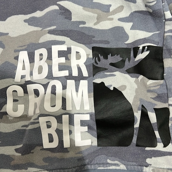 Abercrombie and Fitch Fleece lined Jacket Blue Ombe Moose Logo - Picture 6 of 9